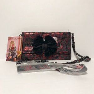 Betsey Johnson Crossbody Side 2 Side Crimson